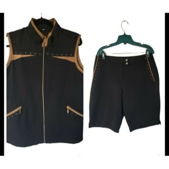 TAIL Golf Shorts & Zippered Vest Women's 12 Large Tennis Golf 2 Piece‎ Set - Picture 2 of 12